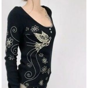 Lucky Thermal Embroidered Henley